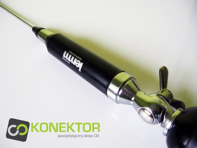 LEMM AT-1200 Antena CB 135cm kabel 4m + UCHWYT KLAPOWY SF-40 - zestaw do montażu na bagażniku