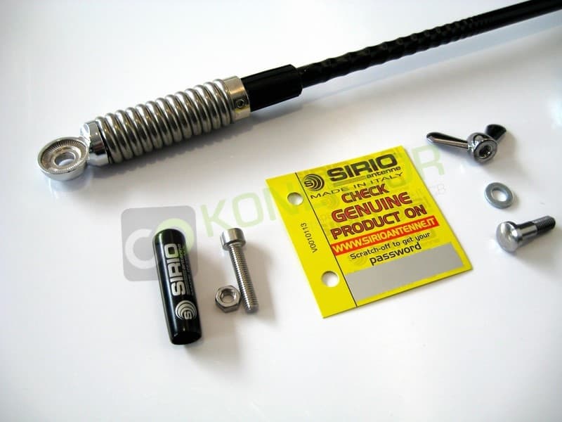 SIRIO T-3 27 Antena CB helikalna 62cm kabel 4m + uchwyt RELINGOWY BRV-3