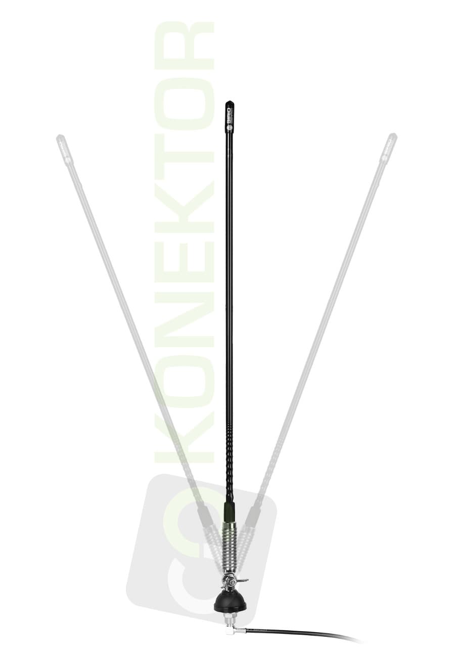 SIRIO T-3 27 Antena CB helikalna 62cm kabel 4m + uchwyt RELINGOWY BRV-3