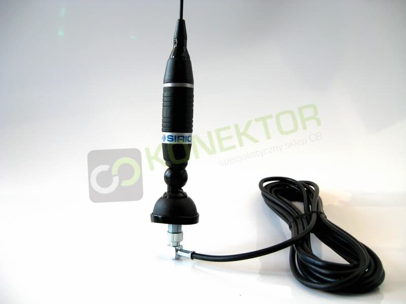 SIRIO OMEGA 27 Antena CB 95cm kabel 4m + UCHWYT KLAPOWY PRESIDENT KF-150