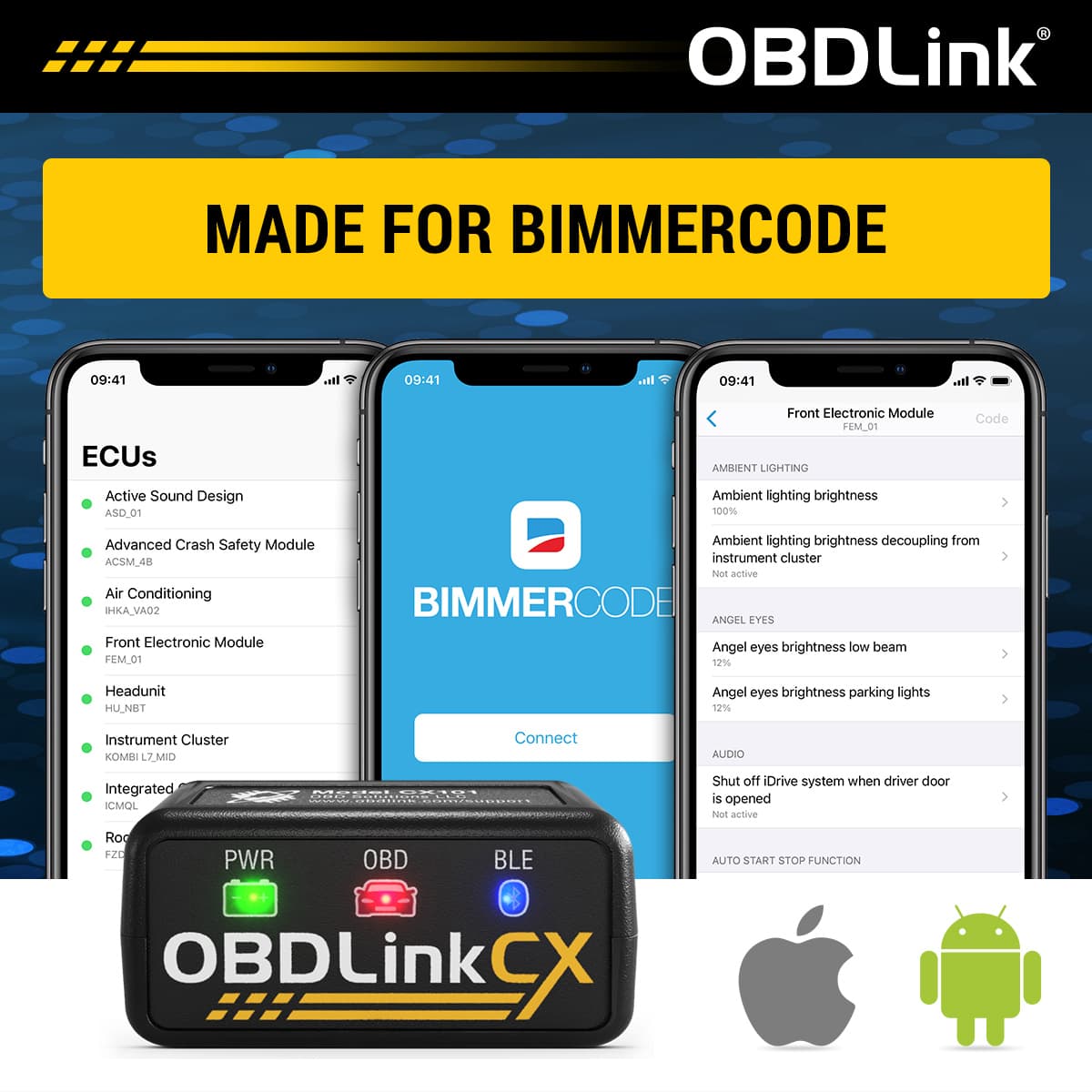 OBDLink CX interfejs diagnostyczny do BMW MINI adapter OBD-2 Android/iOS - polecany do BimmerCode BimmerLink