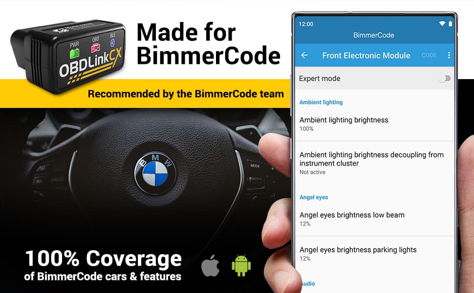 OBDLink CX interfejs diagnostyczny do BMW MINI adapter OBD-2 Android/iOS - polecany do BimmerCode BimmerLink
