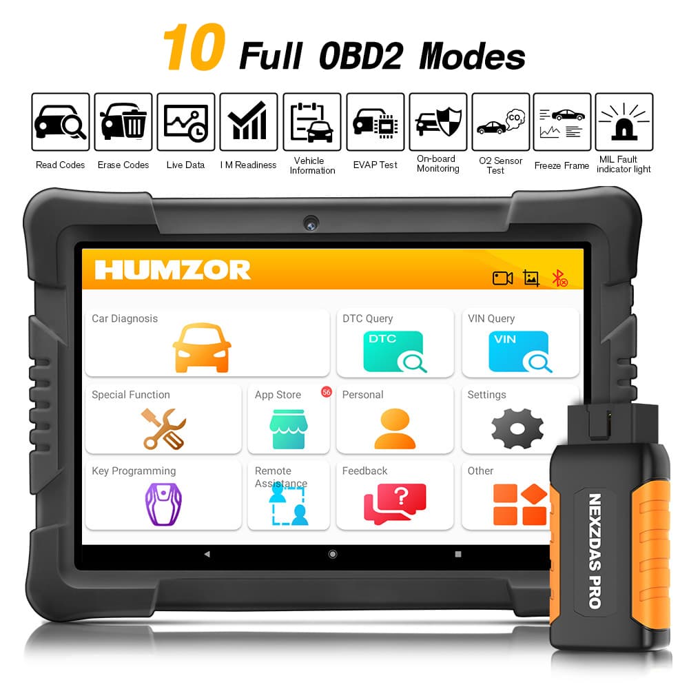 NEXZDAS PRO profesjonalny interfejs diagnostyczny OBD-2 - 100% legalny - warsztatowy - obsługa 85 marek, tablet 9.6", polski język
