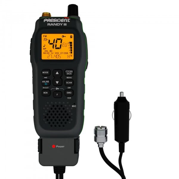 President Randy III + antena CB Virginia 50cm dyskretny zestaw CB radio