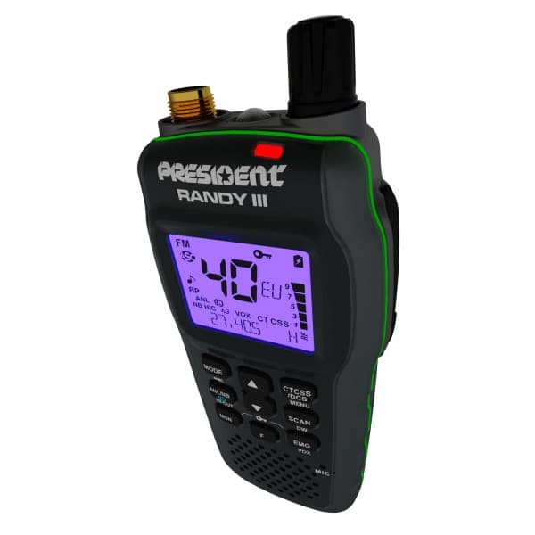 President Randy III + antena CB Virginia 50cm dyskretny zestaw CB radio