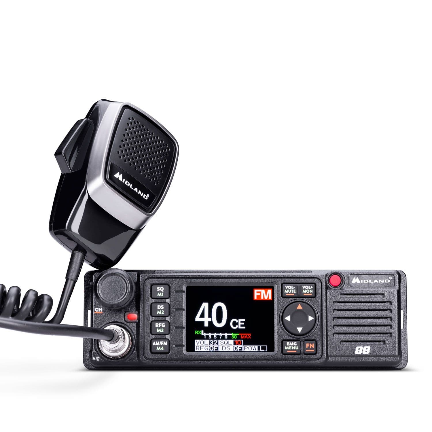 MIDLAND 88 + SIRIO T-3 27 Antena CB helikalna montażowa 62cm kabel 4m zestaw CB radio