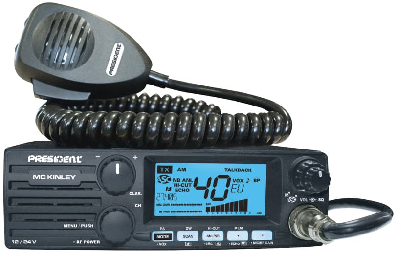 President McKinley EU + SIRIO T-3 27 Antena CB helikalna montażowa 62cm kabel 4m zestaw CB radio