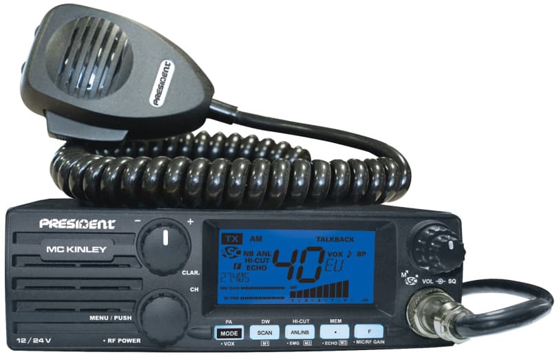 President McKinley EU + LEMM AT-1200 Antena CB montażowa 135cm kabel 4m zestaw CB radio