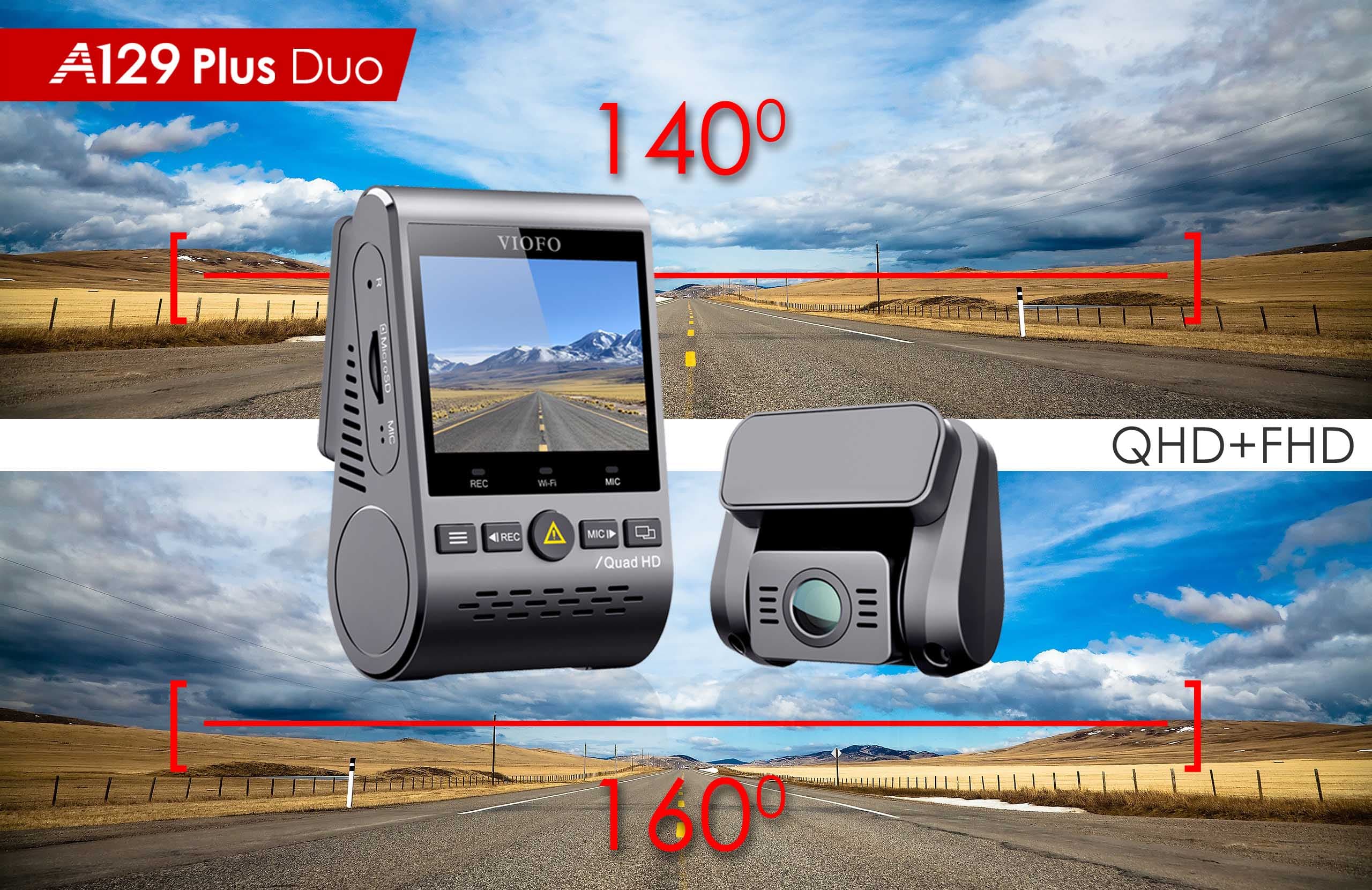 Viofo A129 Plus Duo-G dyskretna kamera samochodowa przód 2K Quad HD + tył Full HD GPS, Sony Starvis, G-sensor, mikrofon, Wi-Fi, BT - Łódź, Zbąszyńska 2