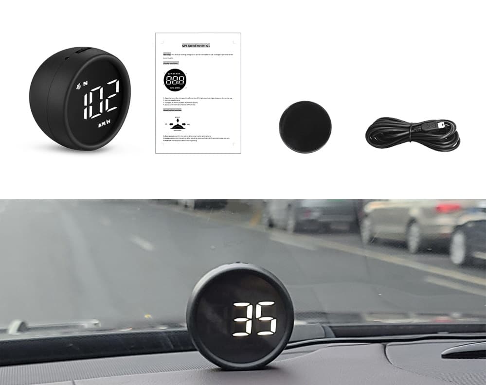 Wyświetlacz samochodowy G1 wskaźnik prędkości do Twojego auta - prędkościomierz GPS / HUD