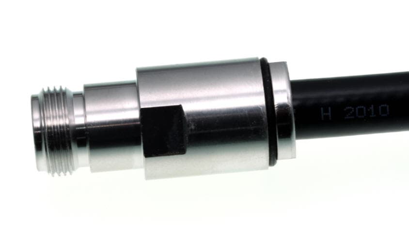 Gniazdo N żeńskie PTFE/GOLD skręcane na przewód 10mm RF-10 RG-213 H-1000 HyperFlex 10 (złącze N-F) - np. do anten Helium # KONEKTOR PRO #