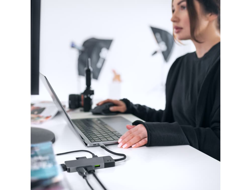 Green Cell HUB GC Connect 7w1 np. do Apple MacBook M1 / M2, Lenovo X1, Asus ZenBook, Dell XPS (3xUSB-A 3.1 HDMI 4K 60Hz USB-C PD 85W)