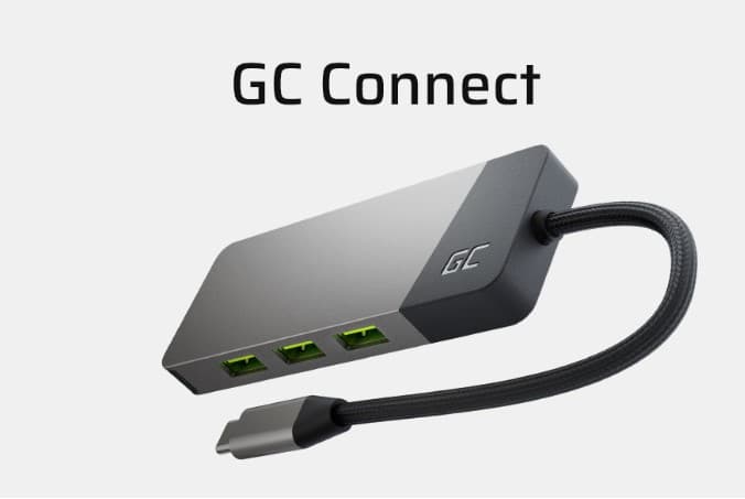 Green Cell HUB GC Connect 7w1 np. do Apple MacBook M1 / M2, Lenovo X1, Asus ZenBook, Dell XPS (3xUSB-A 3.1 HDMI 4K 60Hz USB-C PD 85W)