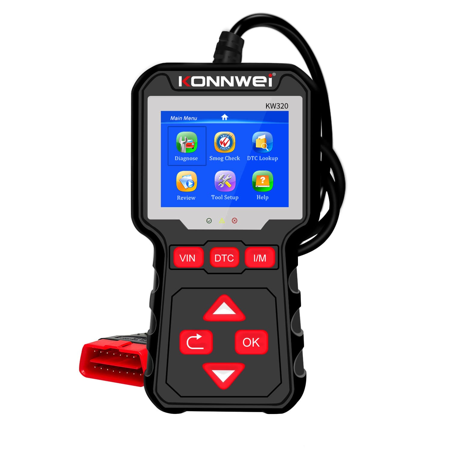 Konnwei KW320 skaner interfejs diagnostyczny OBD-2 *** POLSKIE MENU *** - odczyt/kasowanie błędów (np. check engine), uniwersalny, samochody od 2001