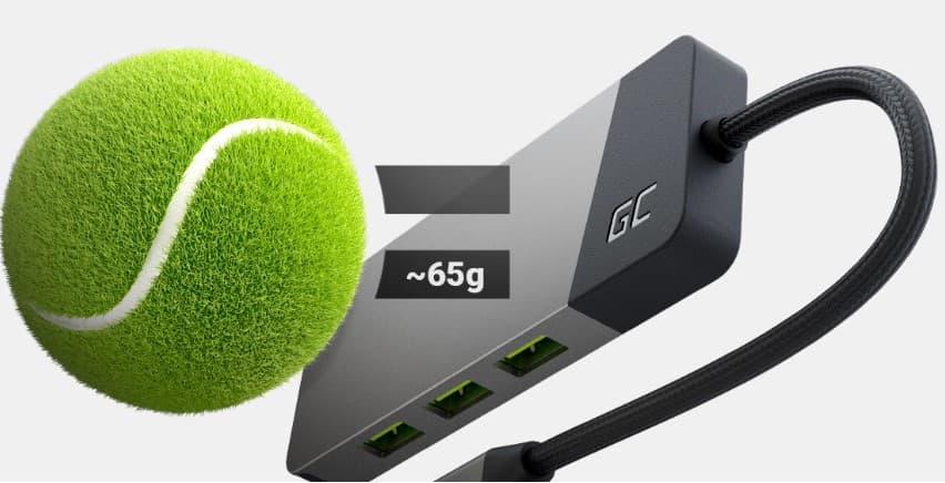 Green Cell HUB GC Connect 7w1 np. do Apple MacBook M1 / M2, Lenovo X1, Asus ZenBook, Dell XPS (3xUSB-A 3.1 HDMI 4K 60Hz USB-C PD 85W)