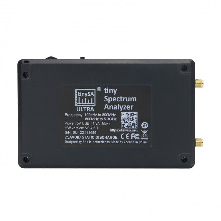 TinySA ULTRA Spectrum Analyzer przenośny analizator widma 100kHz-5,3GHz, generator sygnału, duży wyświetlacz 4"