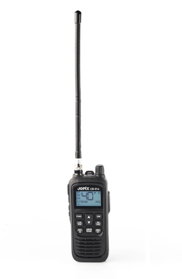 Jopix CB-514 CB radio ręczne / przenośne (ręczniak CB) automatyczna blokada szumów ASQ, redukcja szumów NRC, ładowanie USB-C
