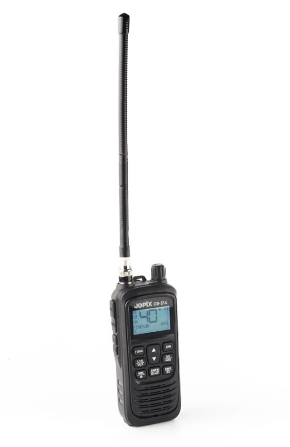 Jopix CB-514 CB radio ręczne / przenośne (ręczniak CB) automatyczna blokada szumów ASQ, redukcja szumów NRC, ładowanie USB-C