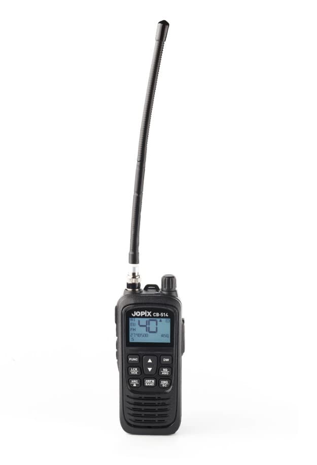 Jopix CB-514 CB radio ręczne / przenośne (ręczniak CB) automatyczna blokada szumów ASQ, redukcja szumów NRC, ładowanie USB-C