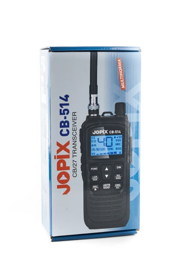Jopix CB-514 CB radio ręczne / przenośne (ręczniak CB) automatyczna blokada szumów ASQ, redukcja szumów NRC, ładowanie USB-C