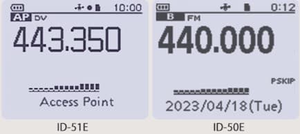 ICOM ID-50E radiotelefon ręczny VHF/UHF z D-STAR, GPS, IPX7, microSD, USB-C, VHF Airband, audio 750mW, monochromatyczny wyświetlacz - Made in Japan