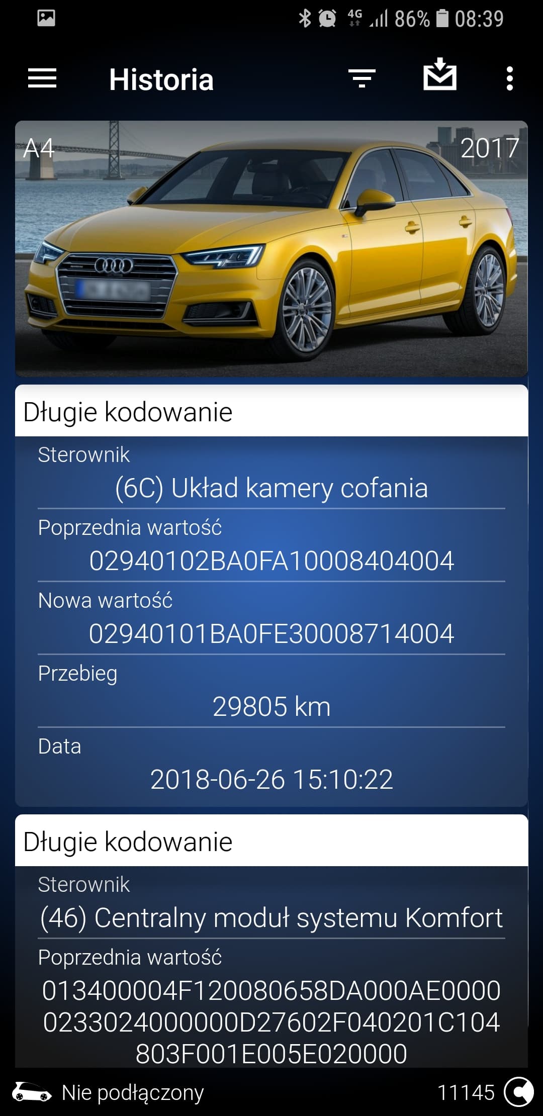 OBD Eleven NextGen Device + 200 kredytów iOS / Android najlepszy interfejs diagnostyczny OBD-2 do VAG: VOLKSWAGEN AUDI SKODA SEAT - mobilny VCDS