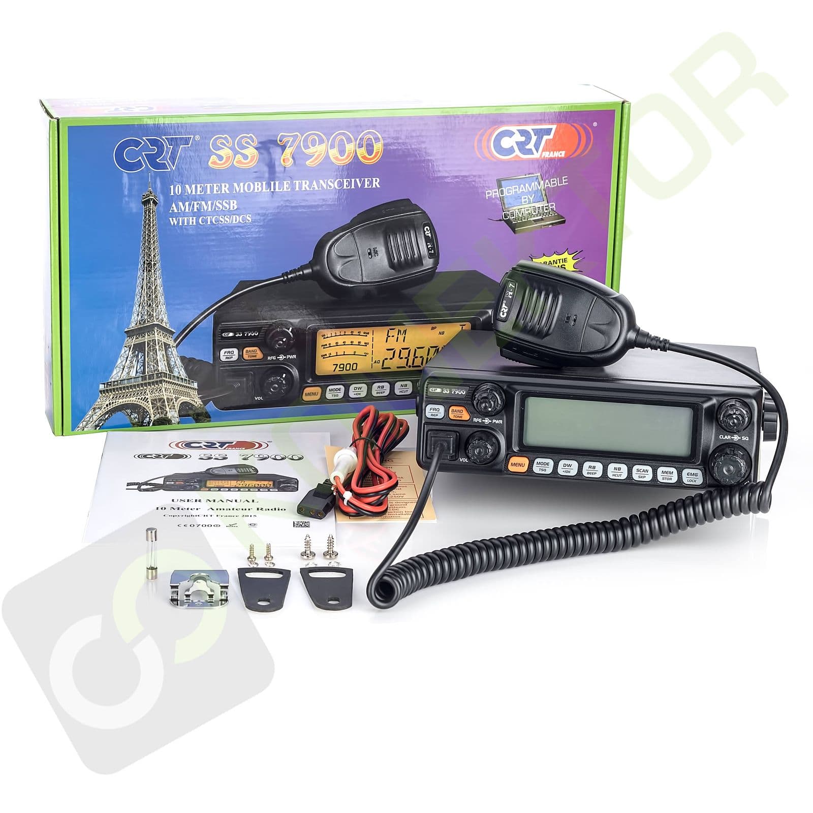 SUPERSTAR CRT 7900 V TURBO EXPORT + mikrofon Astatic Road Devil zasilanie z radia - radiostacja AM FM SSB 26-30MHz