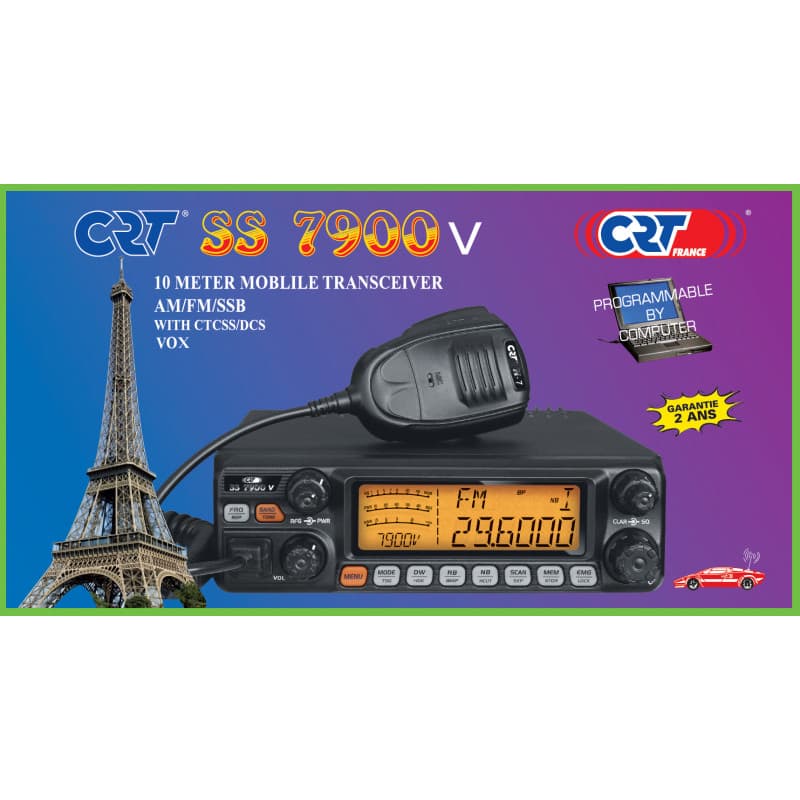 SUPERSTAR CRT 7900 V TURBO EXPORT + mikrofon Astatic Road Devil zasilanie z radia - radiostacja AM FM SSB 26-30MHz