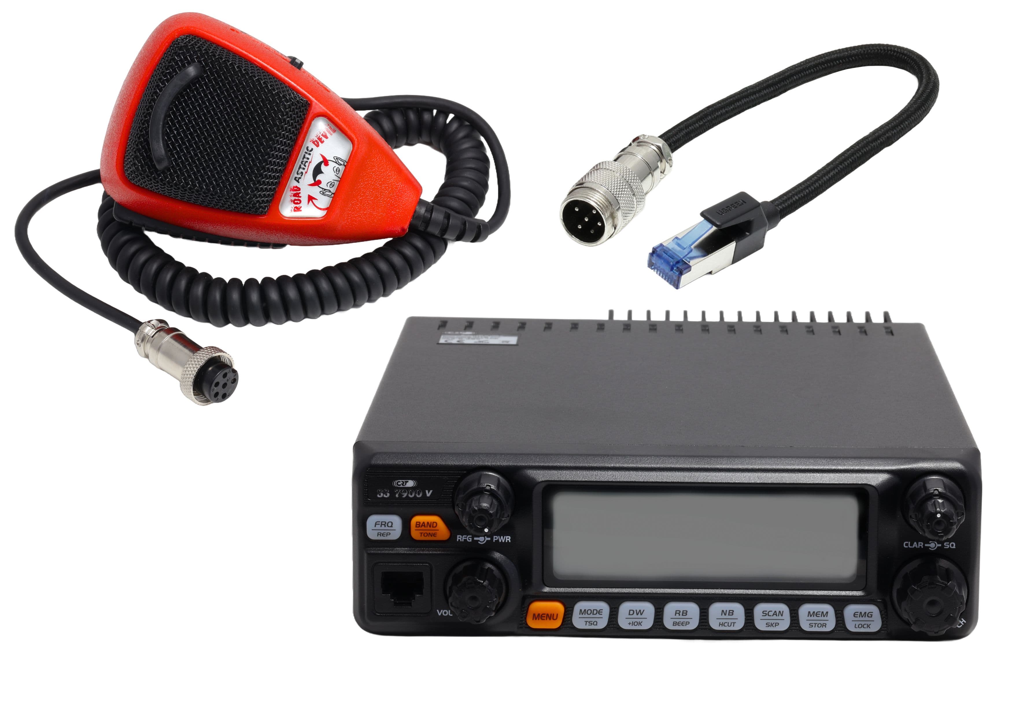 SUPERSTAR CRT 7900 V TURBO EXPORT + mikrofon Astatic Road Devil zasilanie z radia - radiostacja AM FM SSB 26-30MHz