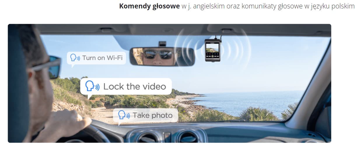 Viofo A229 Plus 3CH dyskretna kamera samochodowa przód 2K + tył 2K + wnętrze 1080P, GPS, Sony Starvis 2, G-sensor, mikrofon, Wi-Fi, BT