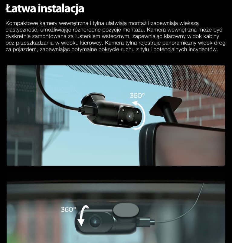 Viofo A229 Pro 3CH dyskretna kamera samochodowa przód 4K HDR + tył 2K HDR + wnętrze 1080P HDR, GPS, Sony Starvis 2, G-sensor, mikrofon, Wi-Fi, BT