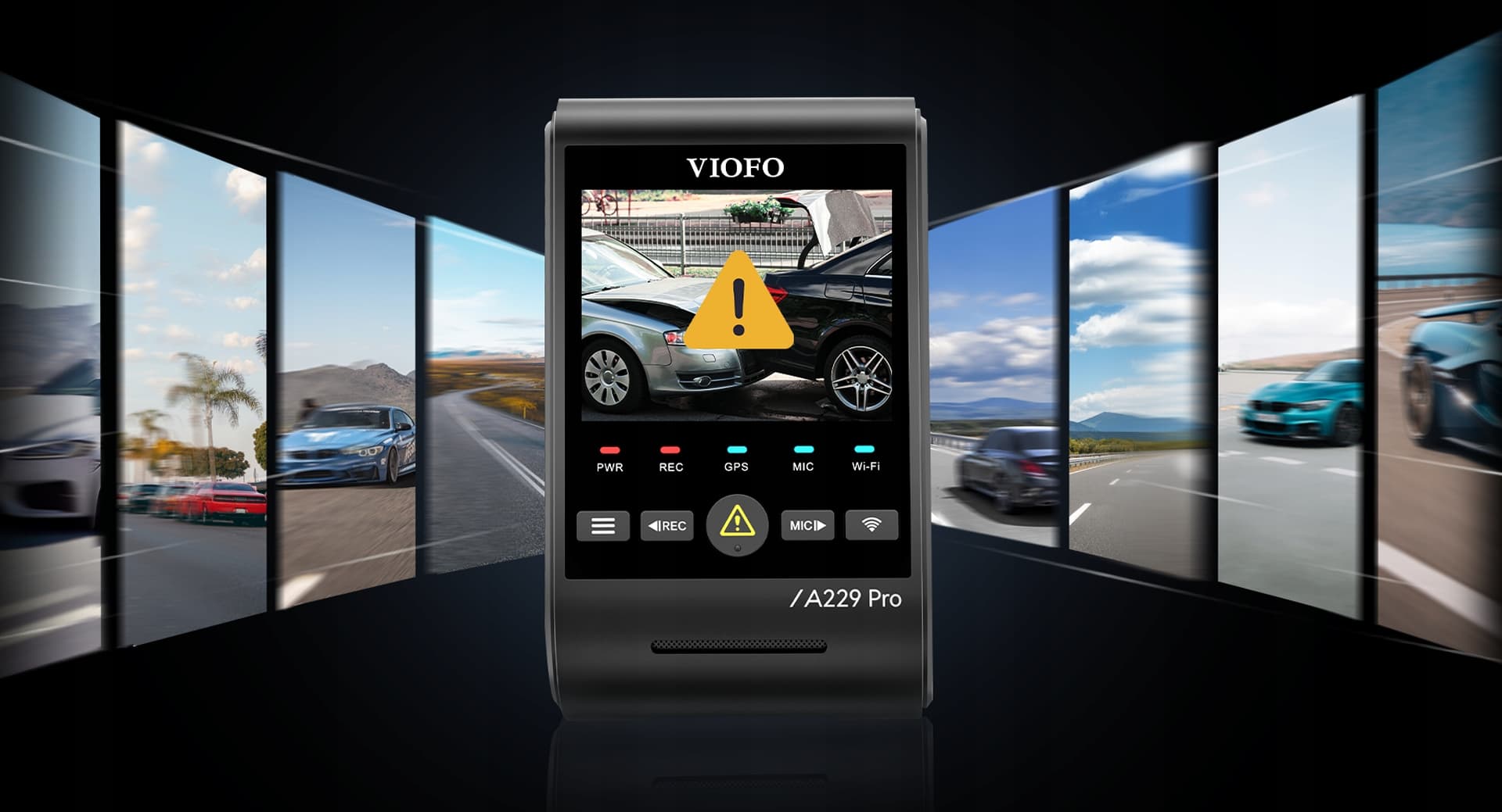 Viofo A229 Pro Duo IR dyskretna kamera samochodowa przód 4K Ulta HD wnętrze Full HD - idealny wideorejestrator do TAXI, UBER, BOLT