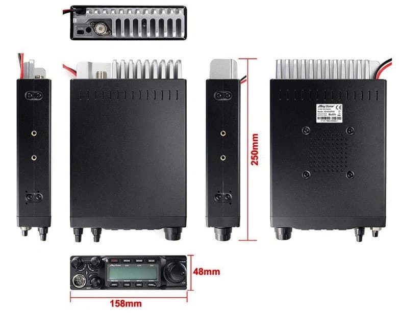 AnyTone AT-6666 PRO EXPORT + KONEKTOR COOLER KIT radiotelefon amatorski AM/FM/SSB z aktywnym układem chłodzenia