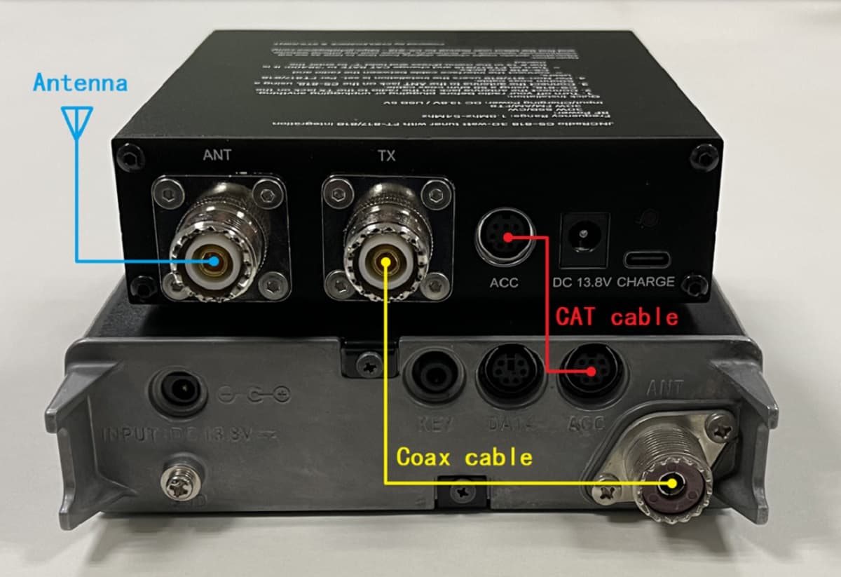 JNCRadio CS-818 skrzynka antenowa 1.8-54MHz / 30W, integracja z Yaesu FT-817 / FT-818, tuner antenowy z baterią - również do Icom IC-705