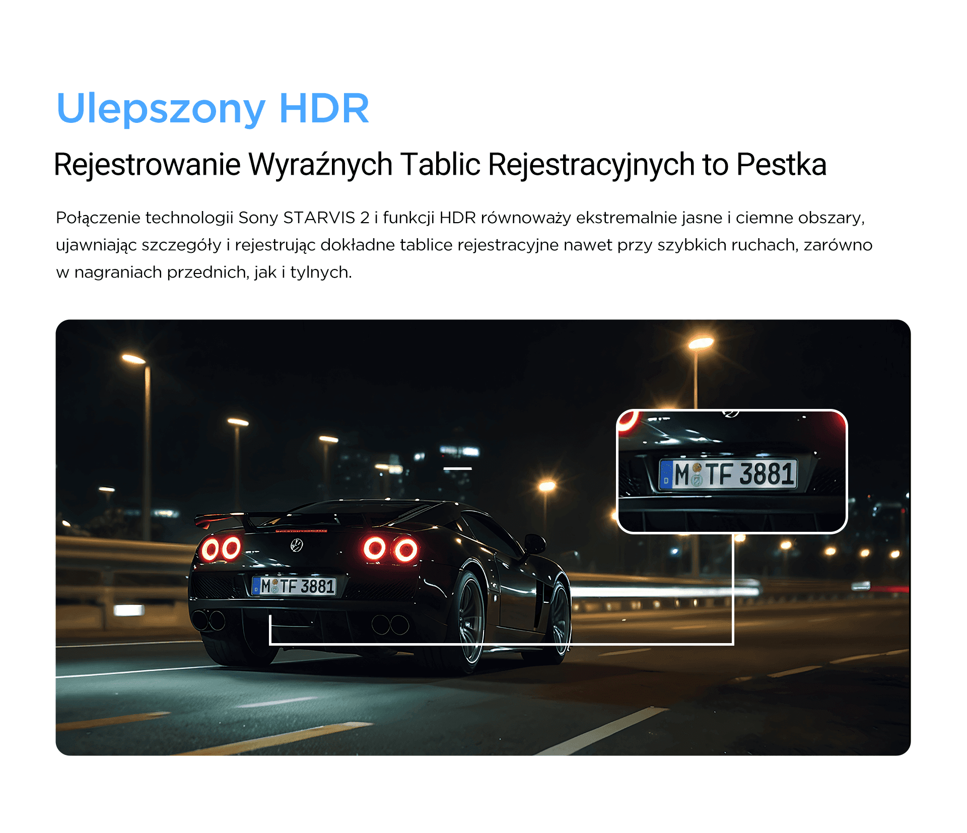 VIOFO A329 1CH kamera samochodowa przód 4K 60FPS, obsługa dysków SSD, HDR, GPS, Sony Starvis 2, G-sensor, mikrofon, Wi-Fi, BT