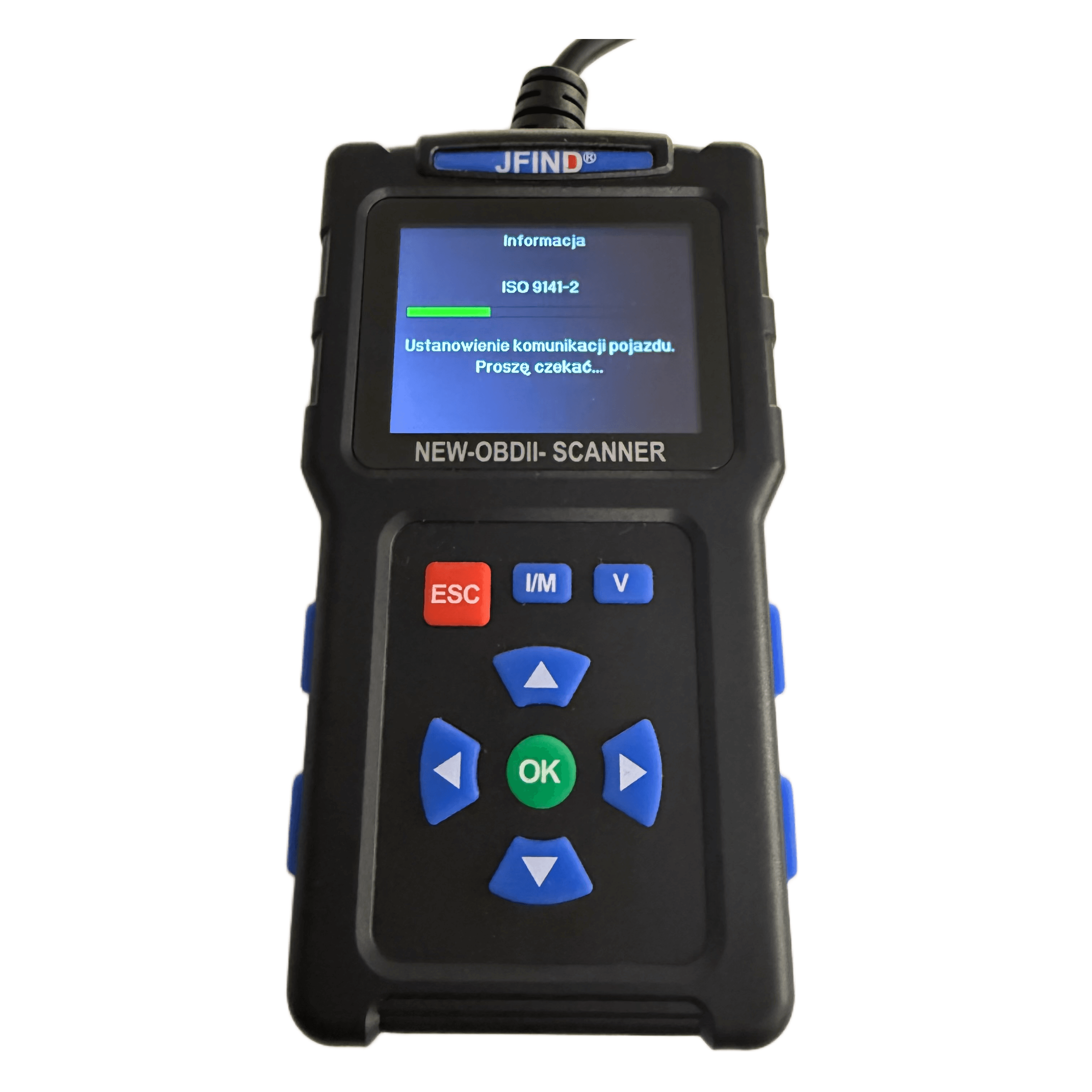 JFIND JF700 uniwersalny skaner diagnostyczny OBD2 z polskim menu - odczyt i kasowanie błędów, Check Engine, szybka diagnostyka dla wszystkich marek samochodów
