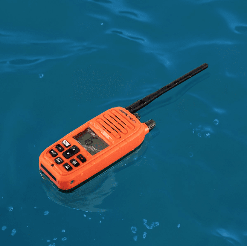 Jopix Marine 616P ORANGE ręczny radiotelefon morski VHF IP67, pływający, moc 5W, NRC, WX, czujnik wody - możliwość rejestracji w UKE