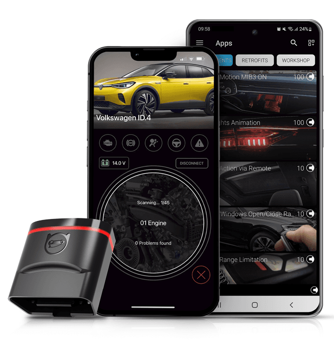 OBD Eleven NextGen 2 PRO iOS / Android najlepszy interfejs diagnostyczny OBD-2 do VAG: VOLKSWAGEN AUDI SKODA SEAT