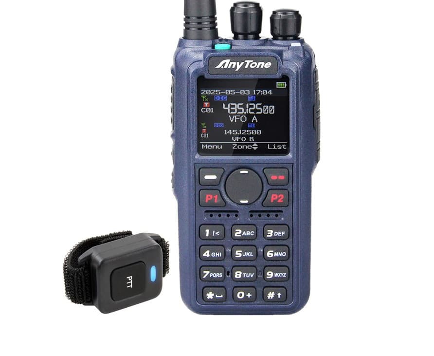 AnyTone AT-D890 UV ręczny radiotelefon cyfrowy/analogowy DMR VHF/UHF APRS wersja EXPORT, polska instrukcja, wgrane przemienniki