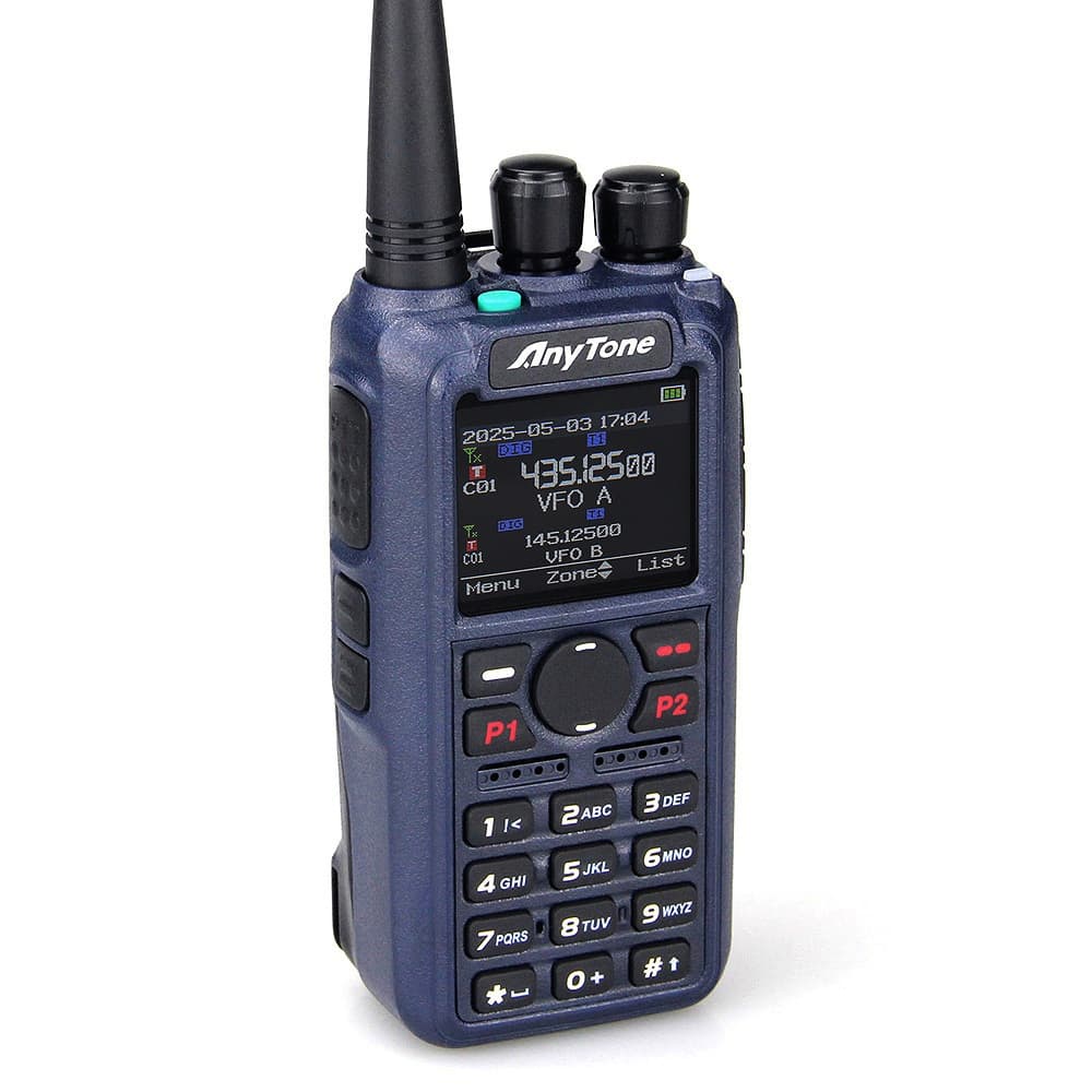 AnyTone AT-D890 UV ręczny radiotelefon cyfrowy/analogowy DMR VHF/UHF APRS wersja EXPORT, polska instrukcja, wgrane przemienniki