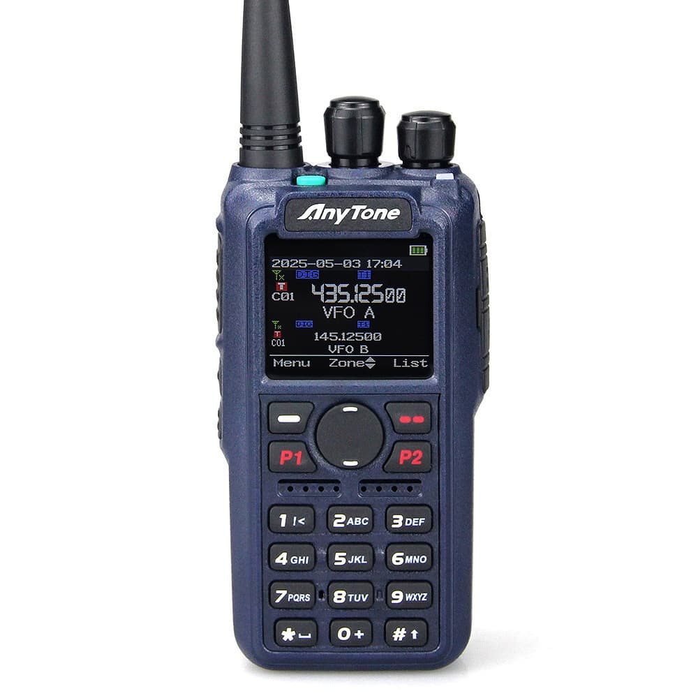 AnyTone AT-D890 UV ręczny radiotelefon cyfrowy/analogowy DMR VHF/UHF APRS wersja EXPORT, polska instrukcja, wgrane przemienniki