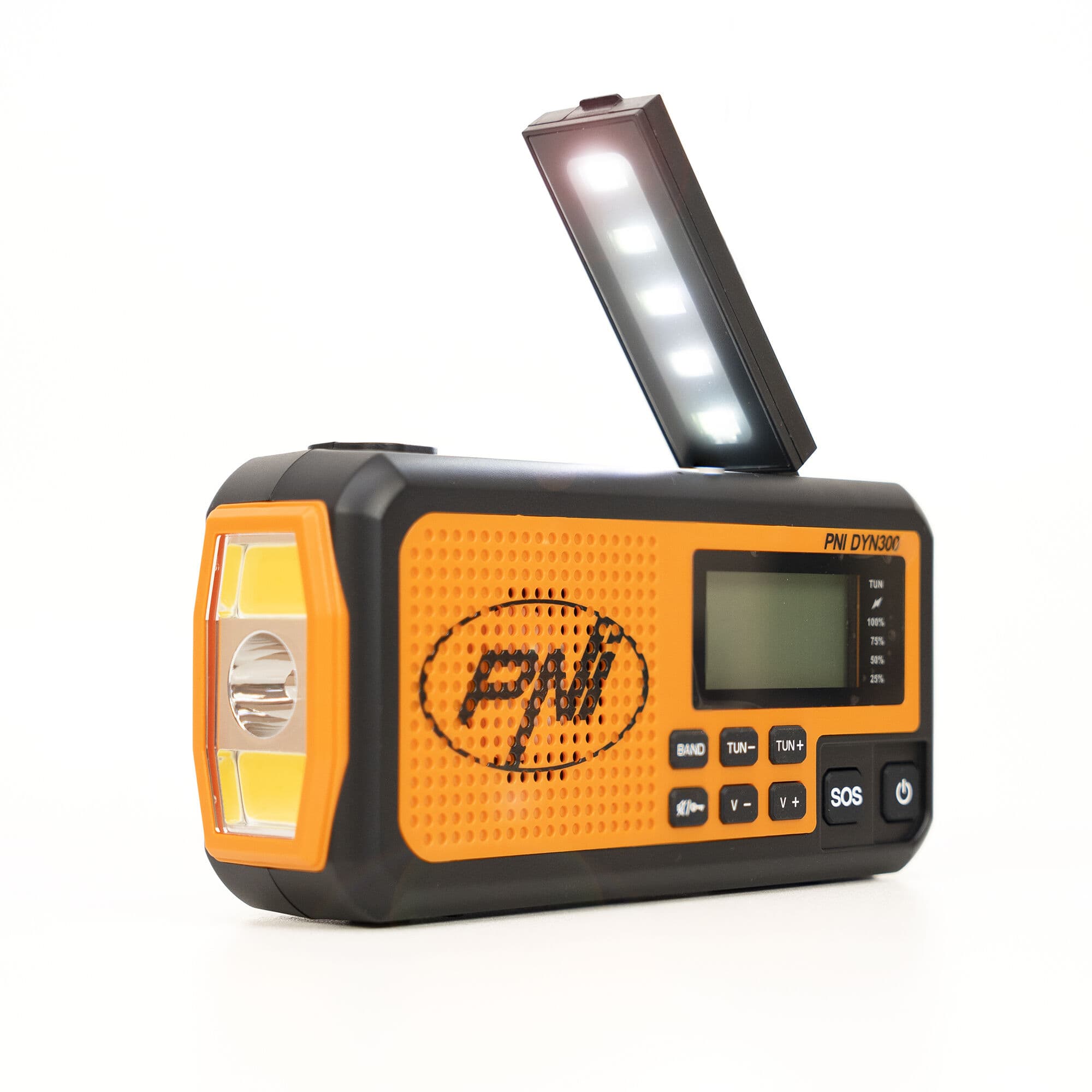 PNI DYN300 przenośne radio awaryjne AM/FM/SW, dynamo, latarka LED, powerbank 4000mAh - radio dla preppersa, survival