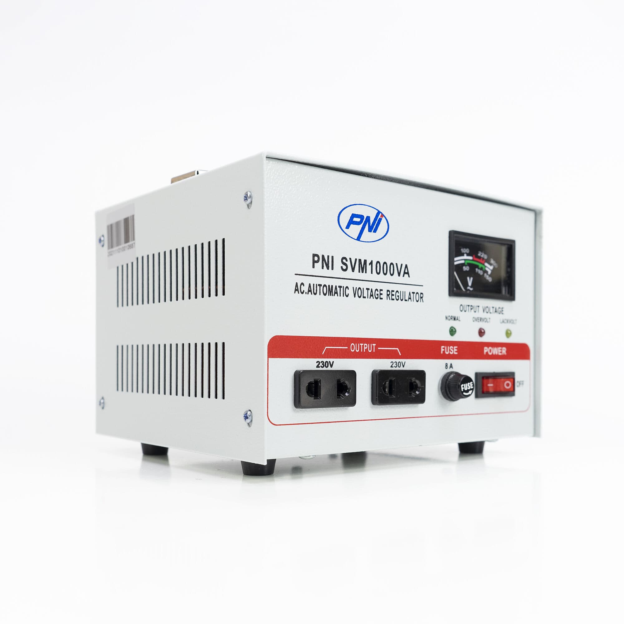 PNI SVM1000VA stabilizator napięcia AVR 1000VA / 800W, 170÷260V / 230V, precyzja 3% serwo, czysty SINUS - np. do agregatu, pompy, pieca CO, serwera