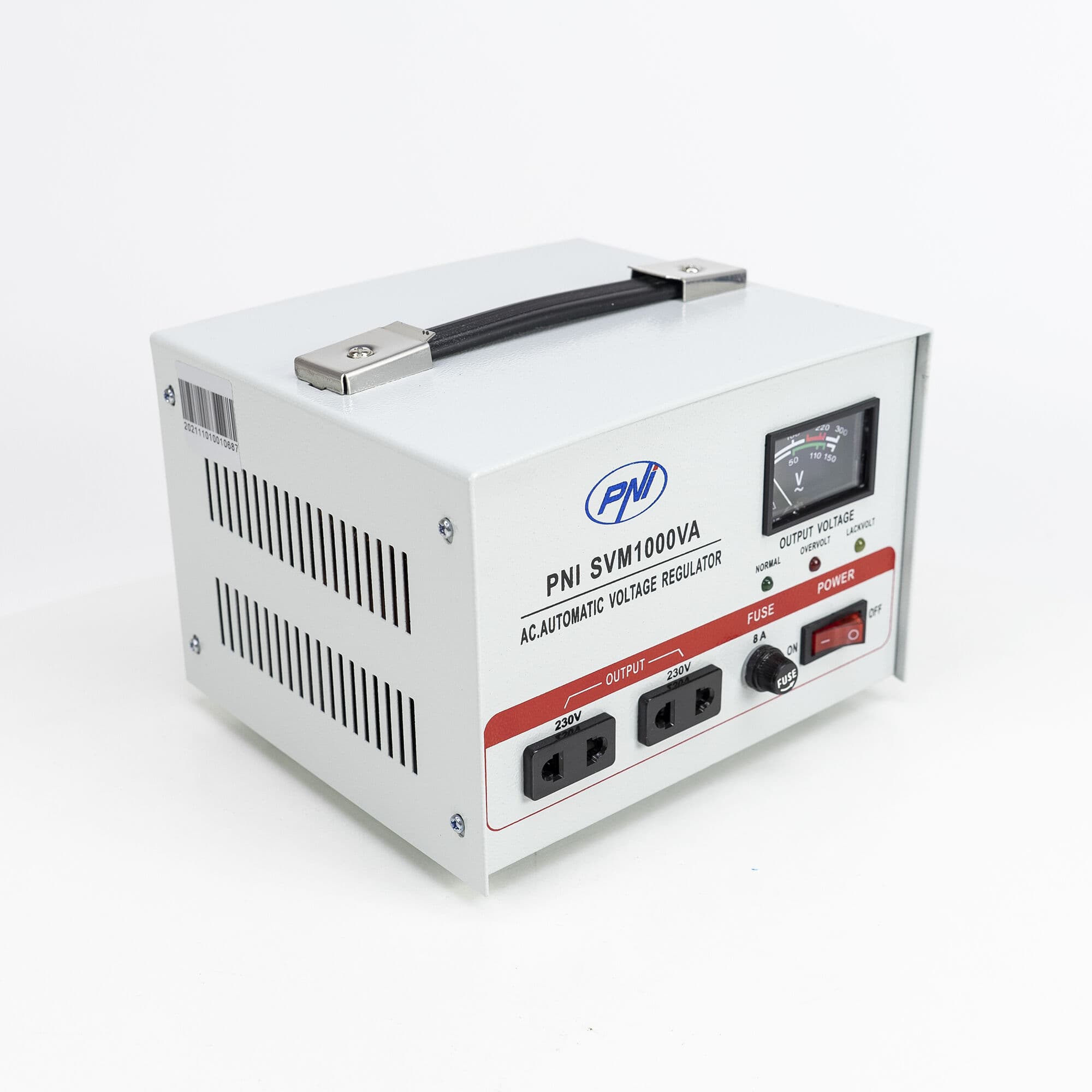 PNI SVM1000VA stabilizator napięcia AVR 1000VA / 800W, 170÷260V / 230V, precyzja 3% serwo, czysty SINUS - np. do agregatu, pompy, pieca CO, serwera