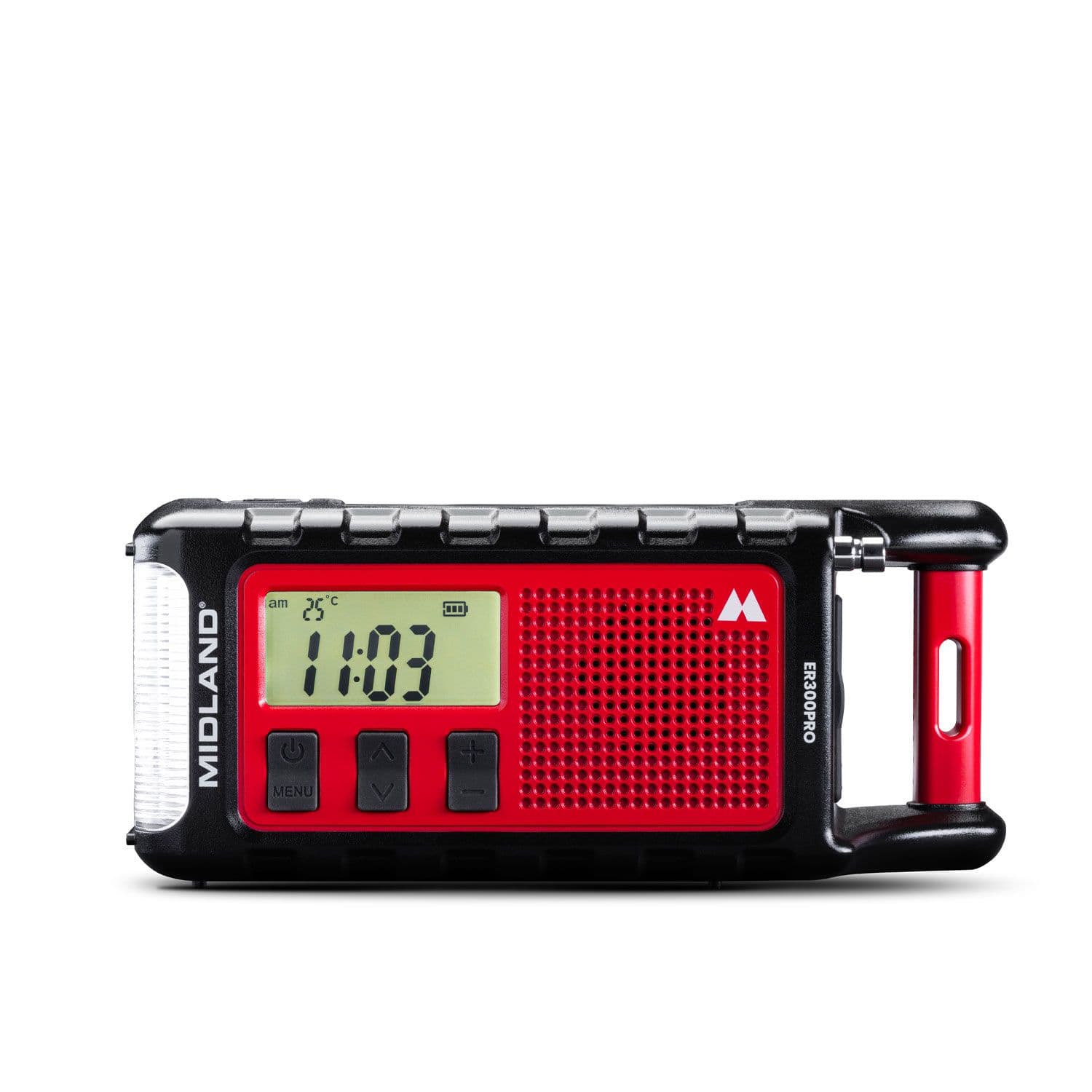 Midland ER300 PRO radio awaryjne AM/FM powerbank 10000mAh, latarka, bluetooth i wieloma źródłami zasilania - radio dla preppersa, survival
