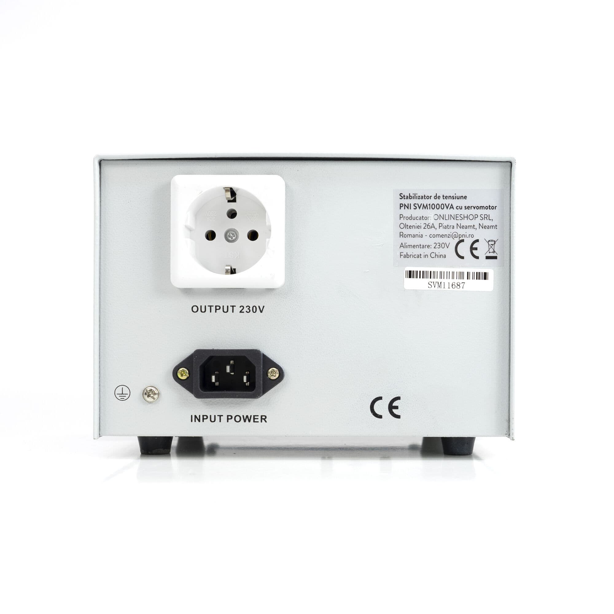 PNI SVM1000VA stabilizator napięcia AVR 1000VA / 800W, 170÷260V / 230V, precyzja 3% serwo, czysty SINUS - np. do agregatu, pompy, pieca CO, serwera