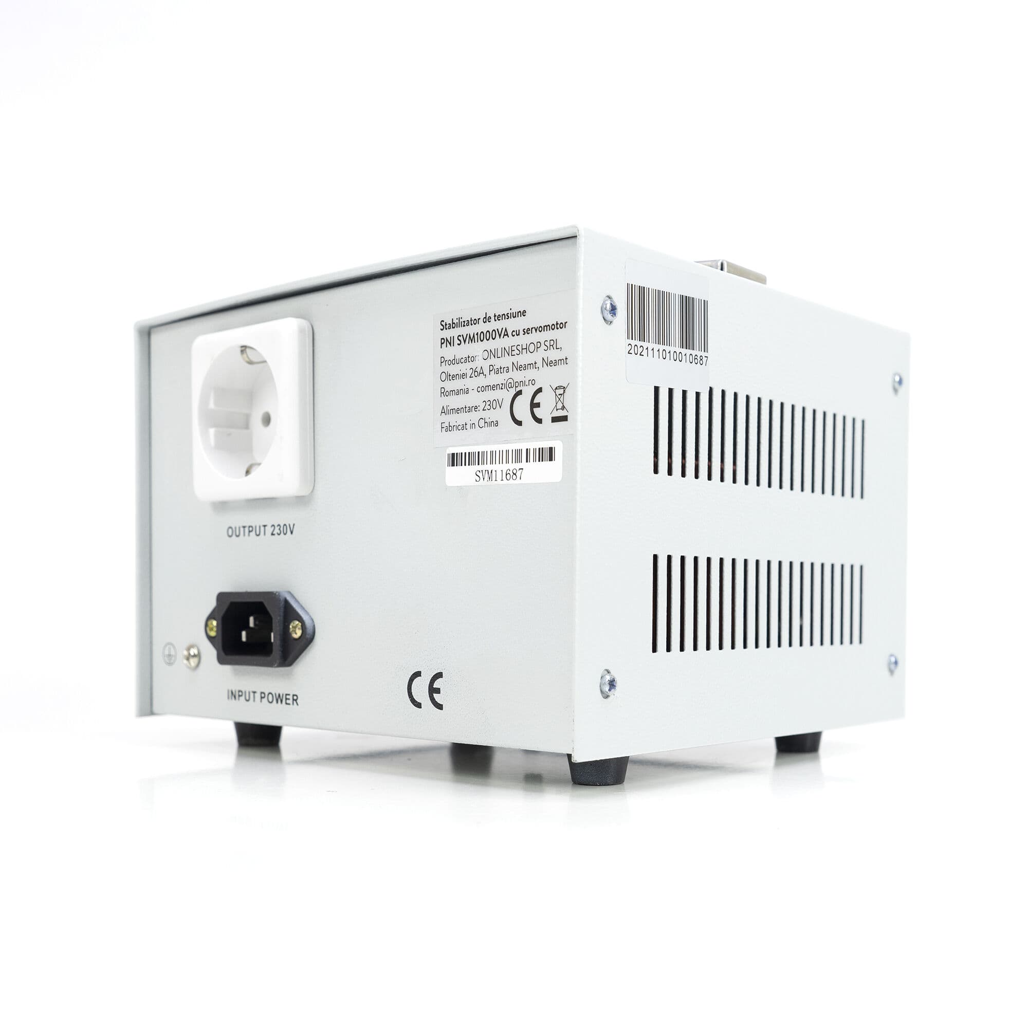 PNI SVM1000VA stabilizator napięcia AVR 1000VA / 800W, 170÷260V / 230V, precyzja 3% serwo, czysty SINUS - np. do agregatu, pompy, pieca CO, serwera