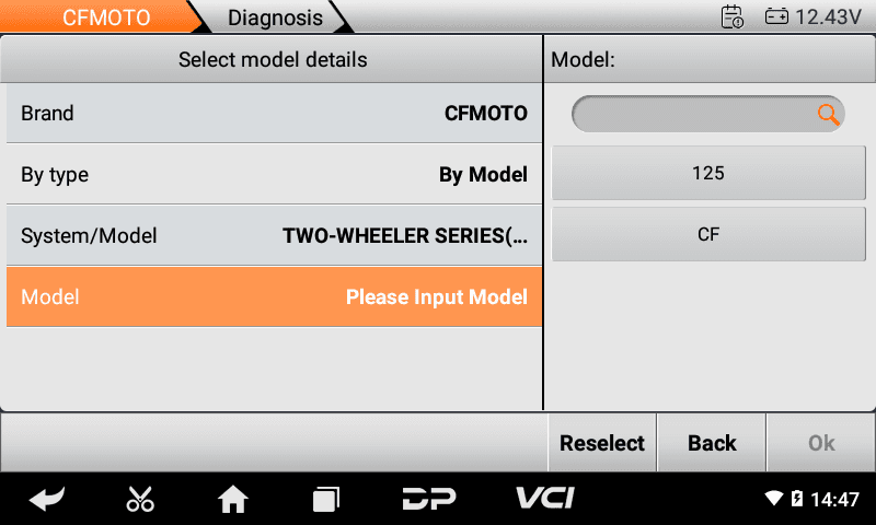 OBDSTAR iSCAN CFMOTO interfejs diagnostyczny OBD-2 do motocykli, skuterów i quadów CFMOTO