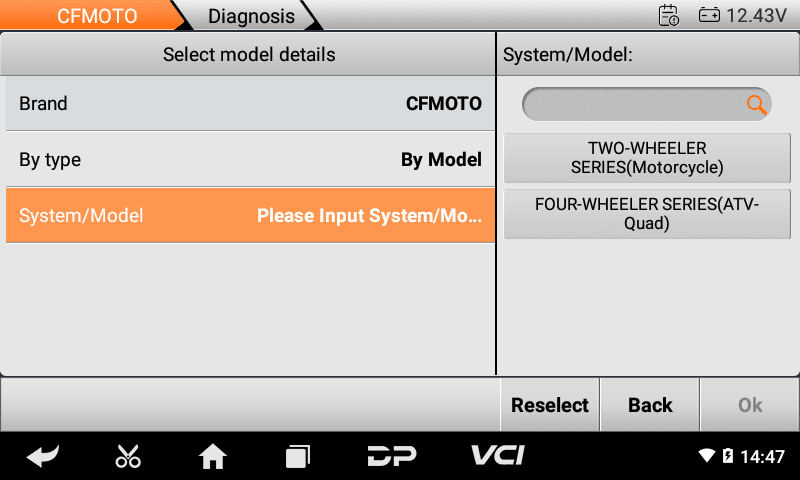 OBDSTAR iSCAN CFMOTO interfejs diagnostyczny OBD-2 do motocykli, skuterów i quadów CFMOTO