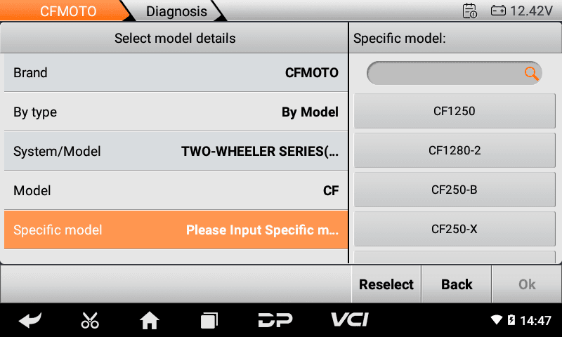 OBDSTAR iSCAN CFMOTO interfejs diagnostyczny OBD-2 do motocykli, skuterów i quadów CFMOTO